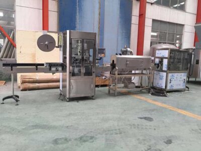 Automatic sleeve shrink labeling machine for plastic cup